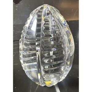 Genuine Hand Cut Lead Crystal Egg Paperweight Made in Poland 4.5" (Z7K)